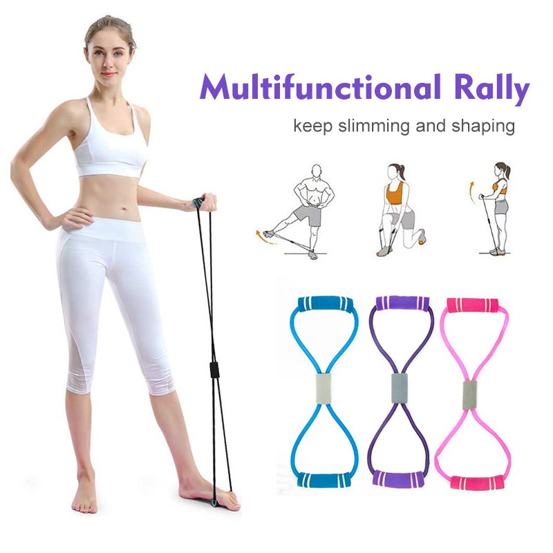 Yoga Elastic Tension Rope Fitness Sport Rubber Loop Pull Rope Exercise ...