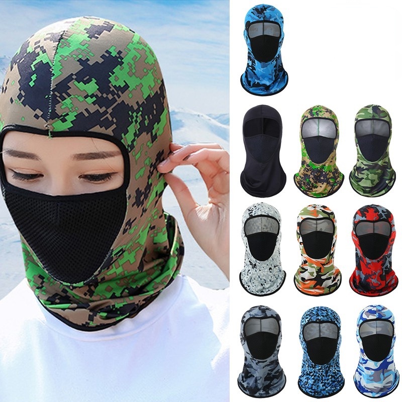 Full Mask Cycling Face Mask Sunscreen Headgear Climbing Skiing Fishing ...