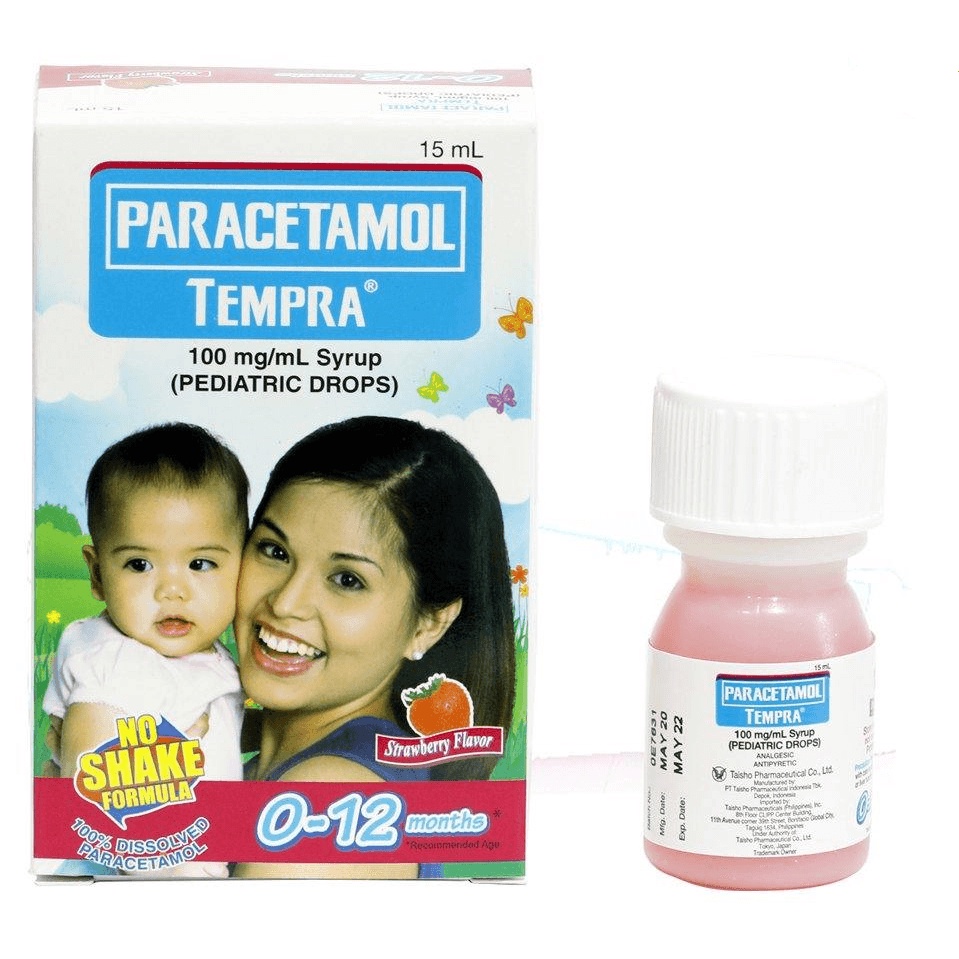 Tempra 100 mg / 5 ml Strawberry Flavor 15 ml Pediatric Drops | Shopee ...