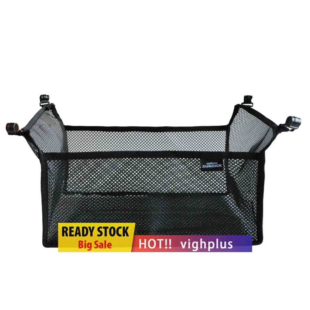 Vighplus Outdoor Portable Folding Table Storage Net Shelf Bag Stuff