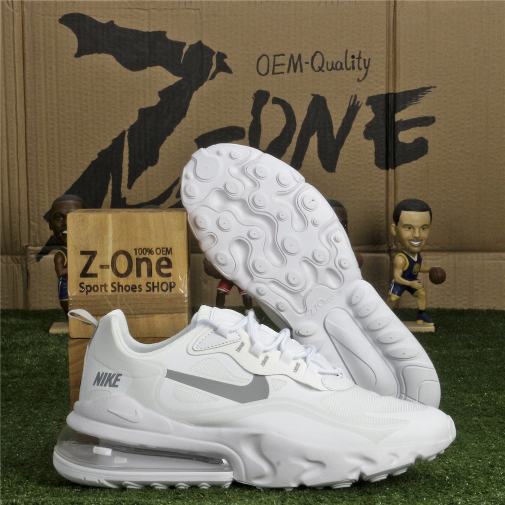 Nike air 270 react triple white Men Running Shoes