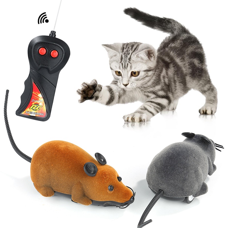 Wireless Electronic Remote Control Rat Plush RC Mice Toy Cat Funny ...