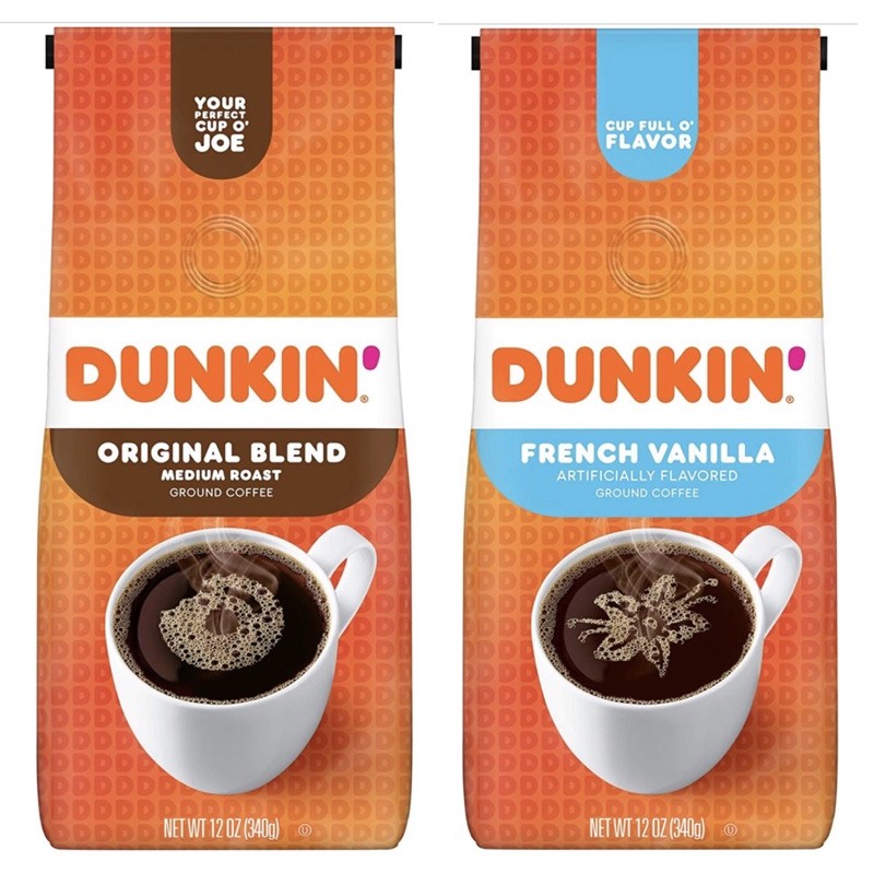 Dunkin Ground Coffee Orginal Blend / French Vanilla 12oz (340g