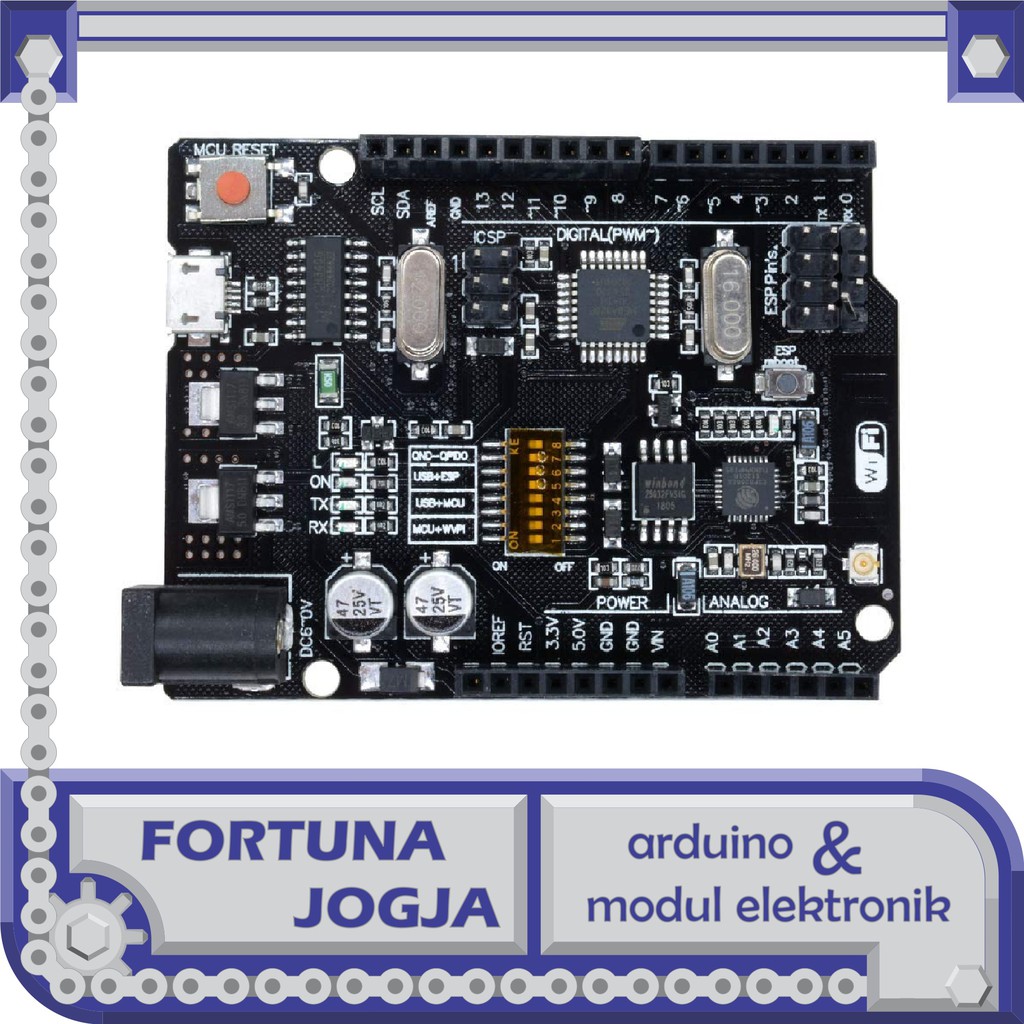 Arduino Uno R3 Compatible Atmega328P & Wifi ESP8266 NodeMCU Wemos ...