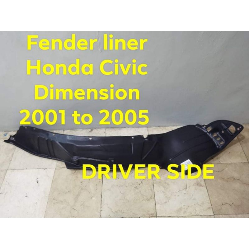 Front Fender liner Honda Civic Dimension 2001 to 2005 PER SIDE Shopee Philippines