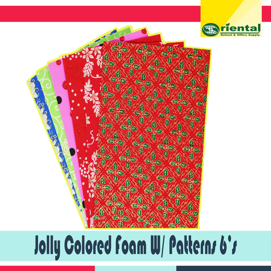Jolly Art & Crafts Colored Foam With Patterns 6's | Shopee Philippines