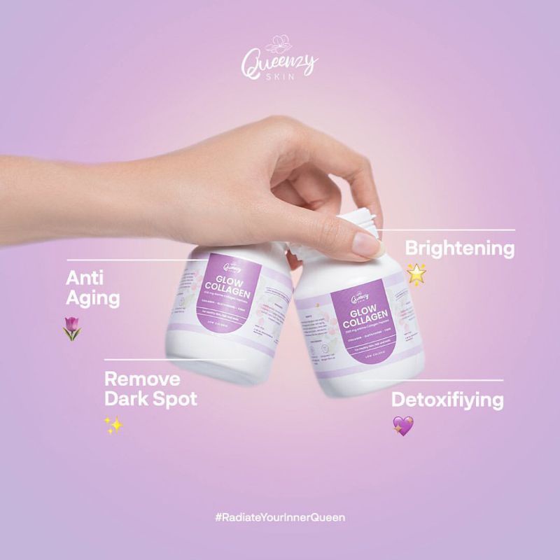 Glow collagen queenzy SKIN BUSINESS PACKAGE / collagen whitening drink ...