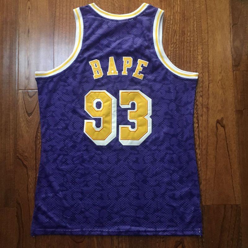 BAPE x Mitchell & Ness Los Angeles Lakers Jersey Purple – RIF LA