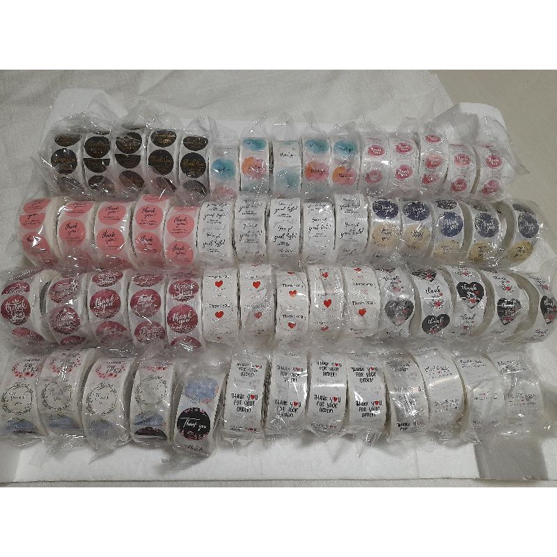 Thank You Sticker 500 pcs per roll self-adhesive | Shopee Philippines