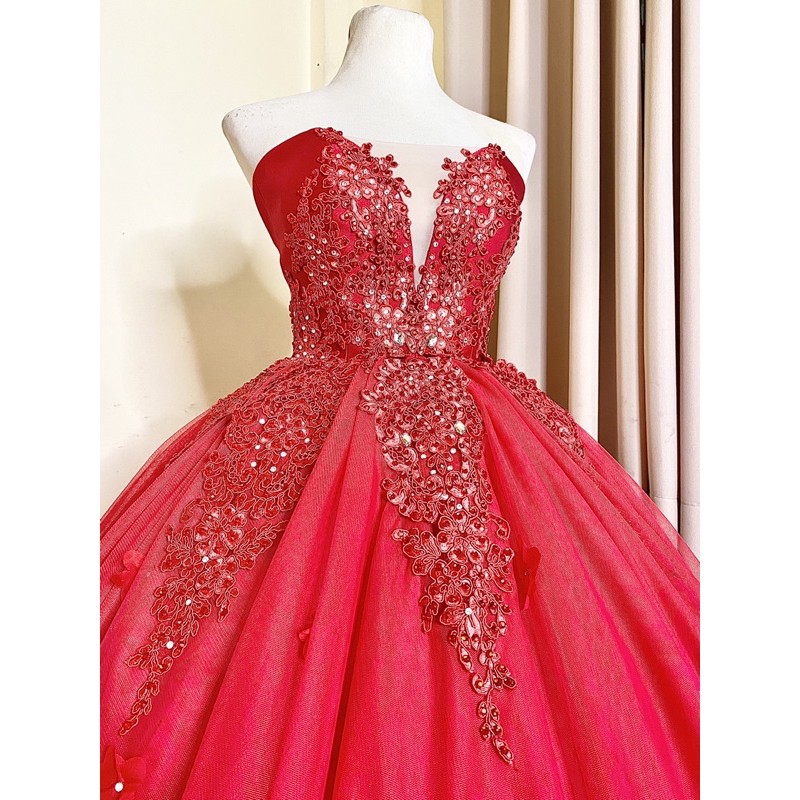 18th birthday red gown for debut