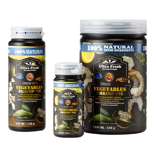 AZOO Ultra Fresh Vegetable Shrimp Pie Fish Food Pleco Catfish Herbivore
