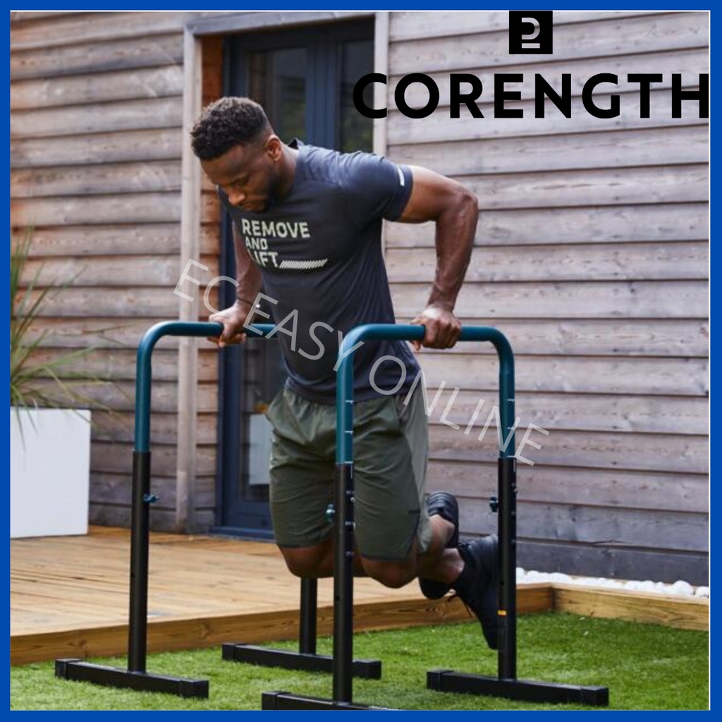 CORENGTH Adjustable Dip Bar Training Station Crossfit Dip bar Parallel ...
