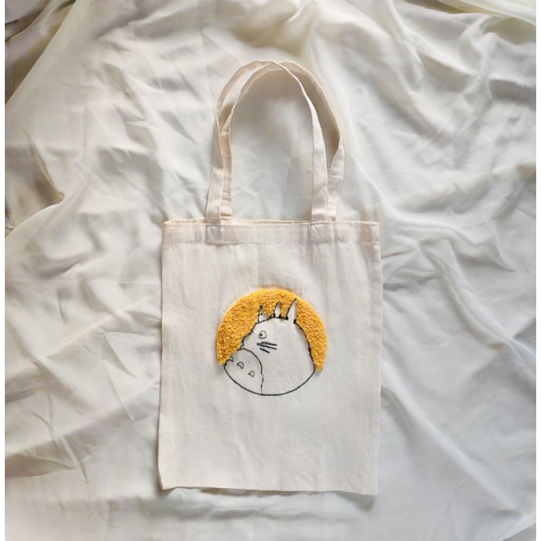 Totoro Embroidered Tote Bag | Shopee Philippines