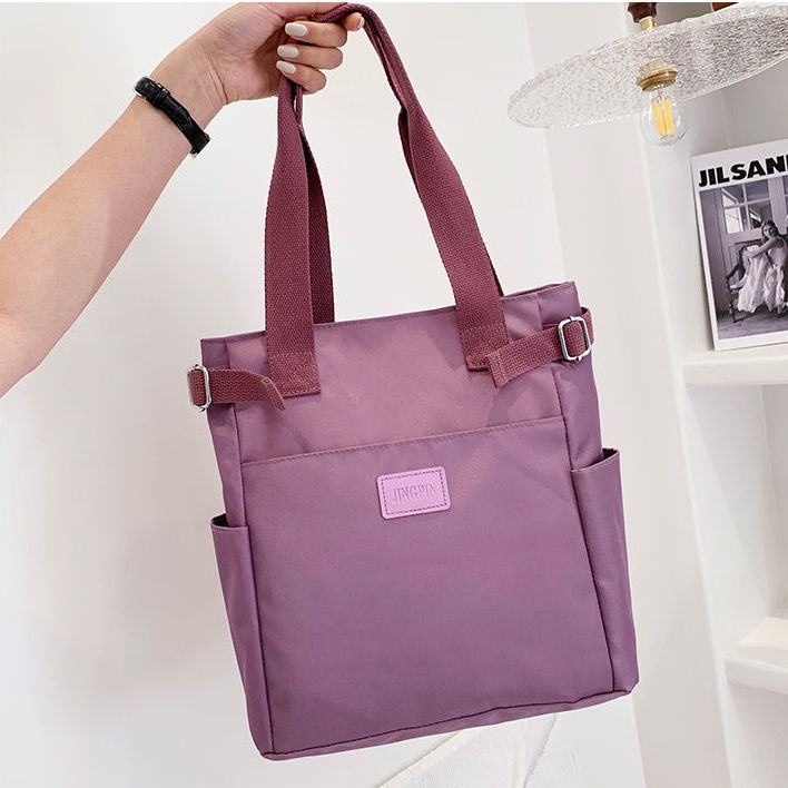 TAVIMART  -  Niche Design Lace Ruffle Edge Solid Color Canvas Bag Sweet Lady Single Shoulder Tote Bags