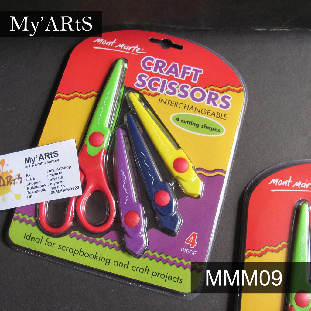 Mont Marte Craft Scissors Interchangeable Myarts Craft Paper Scissors