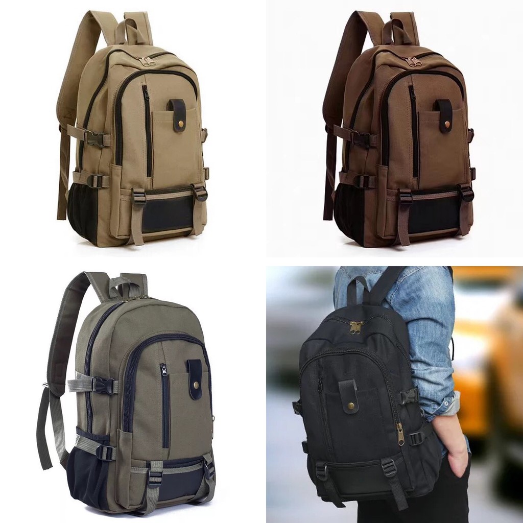 Alwaysphil 911 Men s Trendy Large Capacity Canvas Backpack