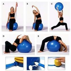 gym ball exercise ball yoga ball 65cm free pump random color Shopee Philippines