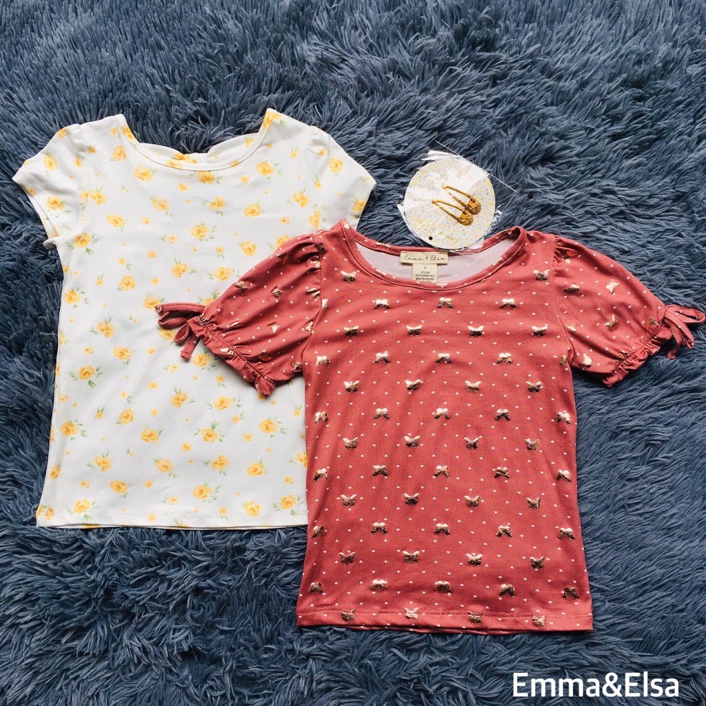 Emma&Elsa 2 PC SET BLOUSE FOR GIRLS 5T 6T PHP 350 111272 ( WITH HAIRPIN ...