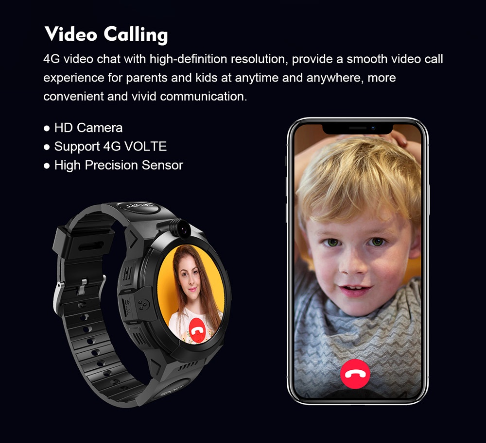 4G Kids Smart Watch GPS WIFI LBS Tracker Waterproof SOS Video Call SIM ...