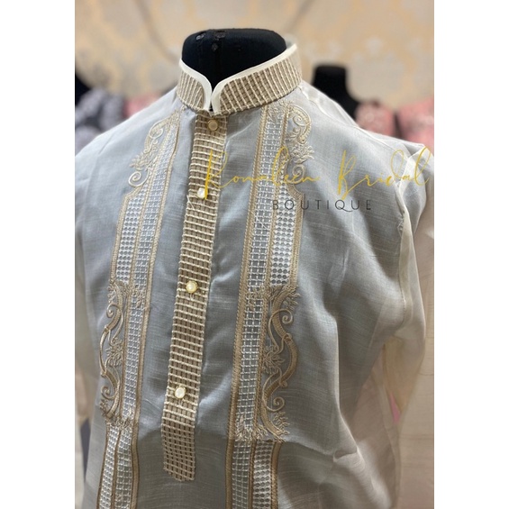 Modern Barong Tagalog Pinya Jusi with Double Collar (CLEARANCE SALE) for Men Shopee Philippines