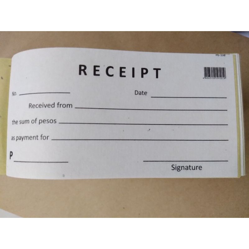 Blank temporary receipt 20 pads | Shopee Philippines