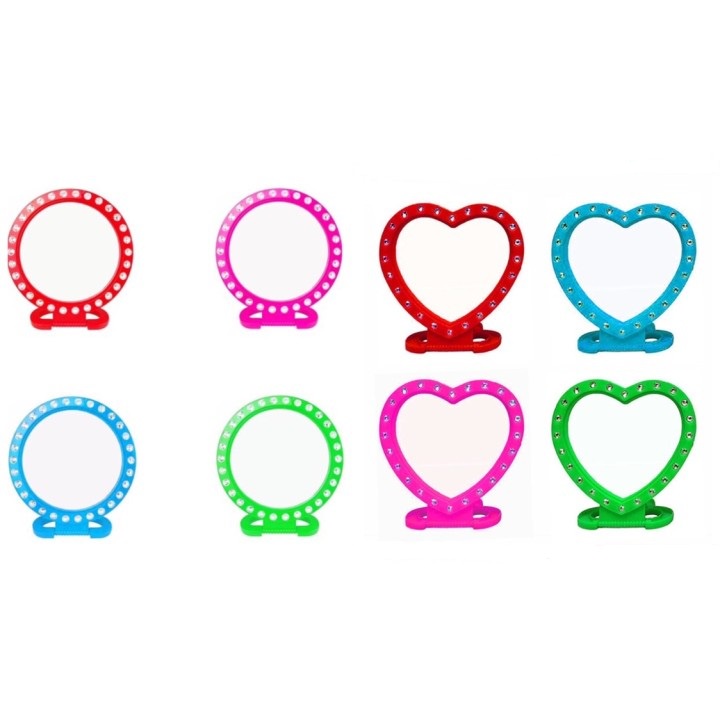 Heart&Round Face mirror Makeup Tools OldFashioned Plastic Mirror Shopee Philippines