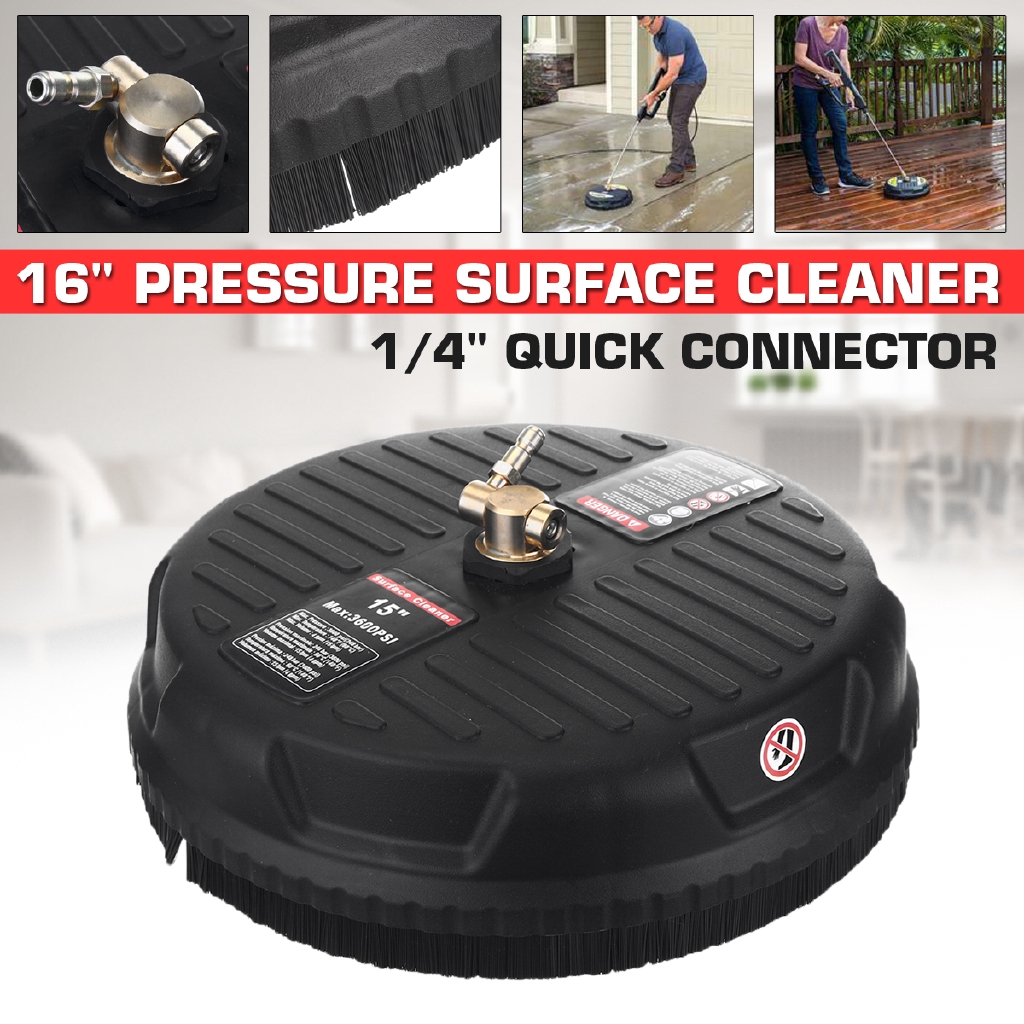 Black 1/4 inches 3600PSI High Pressure Washer Rotary Surface Cleaner ...