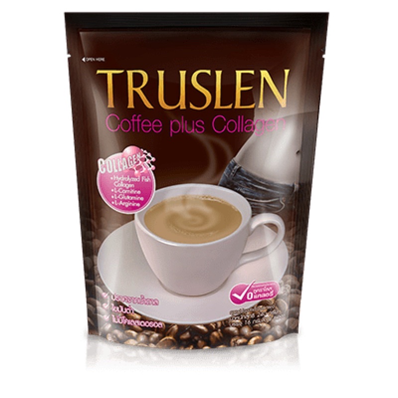 TRUSLEN Coffee plus Collagen 15 sticks Coffee Mix Product of Thailand ...