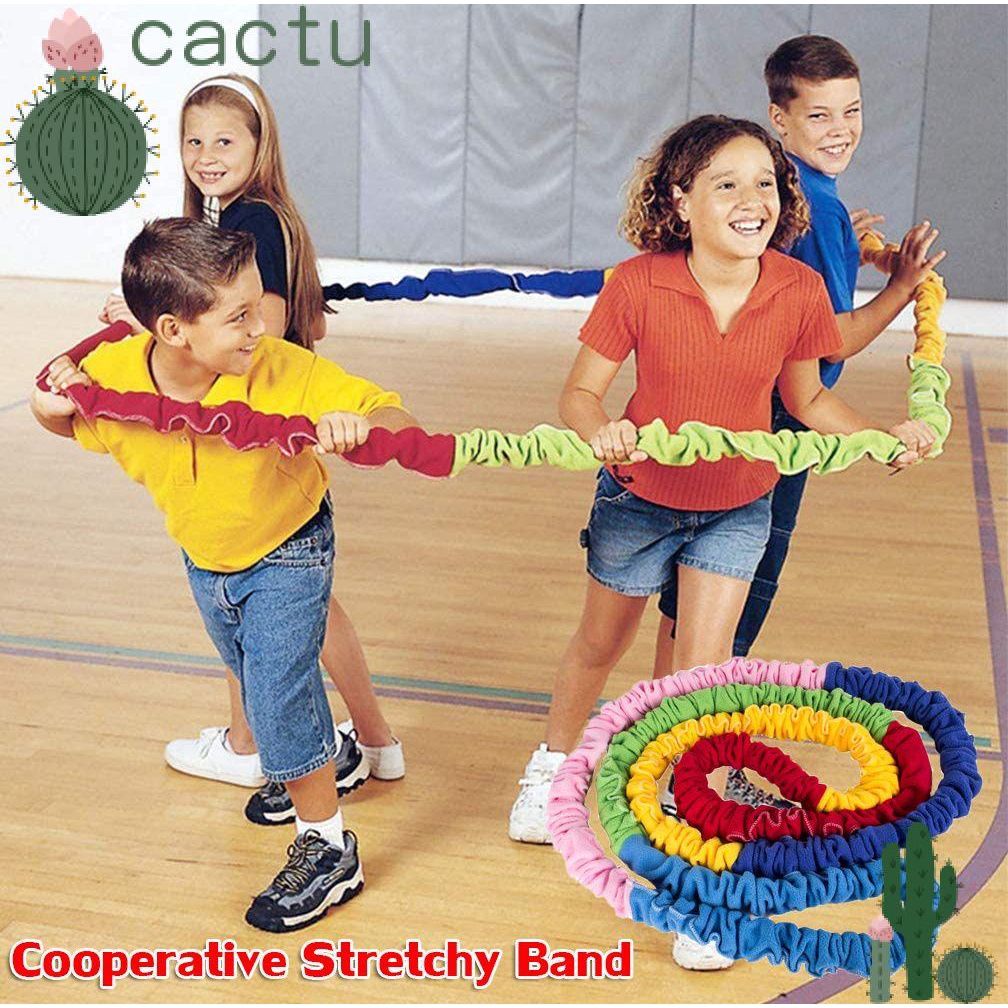 CACTU New Cooperative Stretchy Band Kids Playing Fleece Exercise Latex