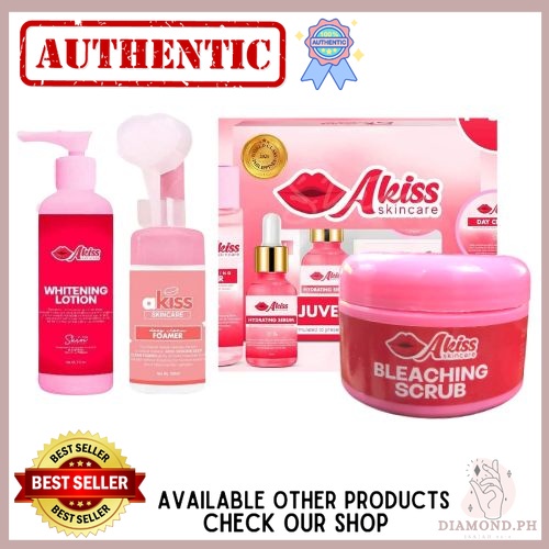 Akiss Rejuvenating Set Bleaching Scrub Whitening Lotion Facial
