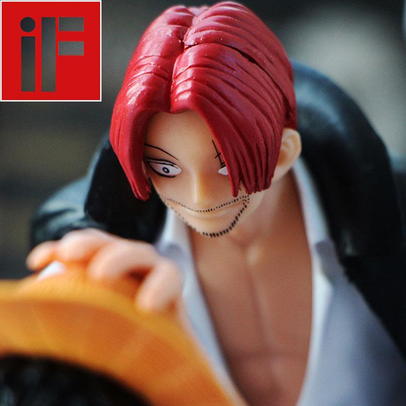 Good Quality 18cm Anime One Piece Luffy And Shanks Action Figures