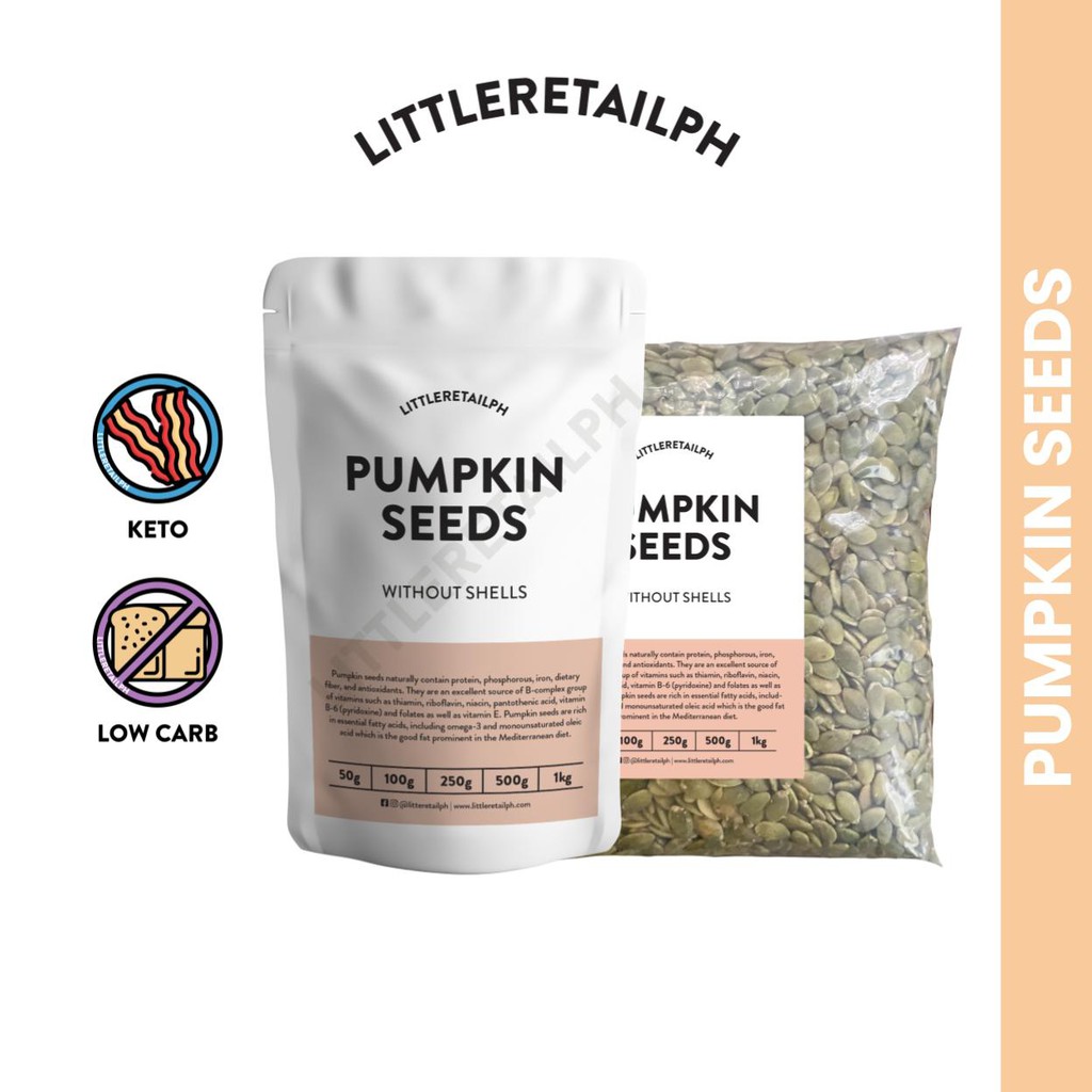 Pumpkin Seeds (Without Shells) for Keto and Low Carb Snack Shopee