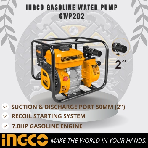 INGCO GASOLINE WATER PUMP | GWP202 | BINAN | ING-POWERTOOLS | Shopee ...