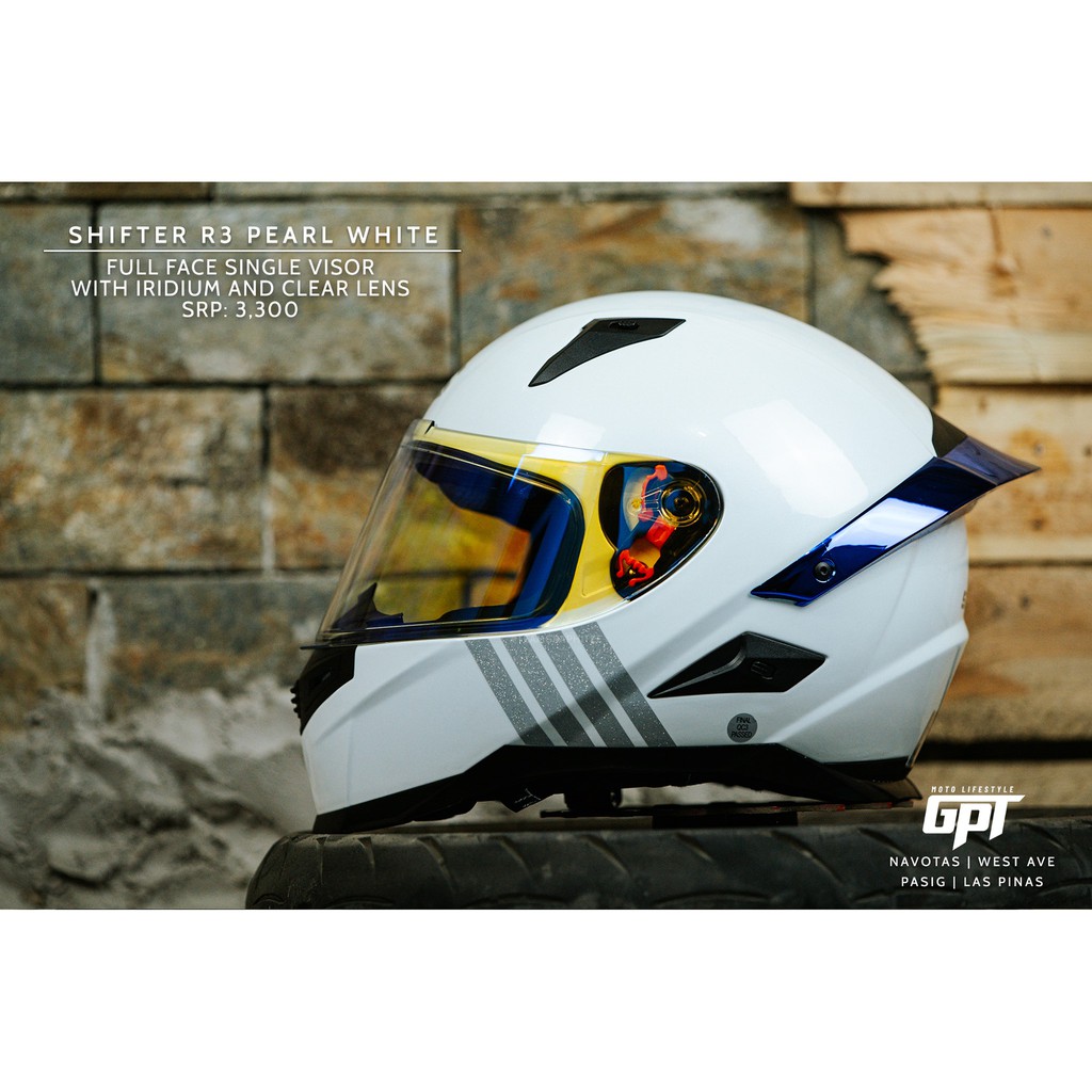 SHIFTER R3 full face helmet iriduim lens with spoiler Shopee Philippines