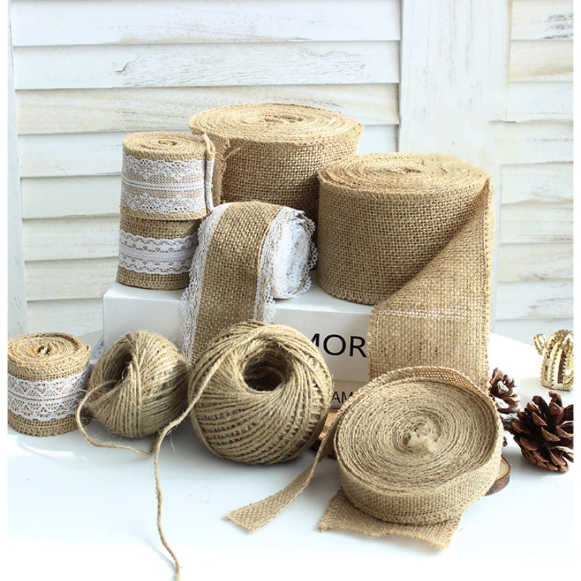 10m/Roll Hemp Rope Wedding Party Ribbon Gift Warp Retro Twine ...
