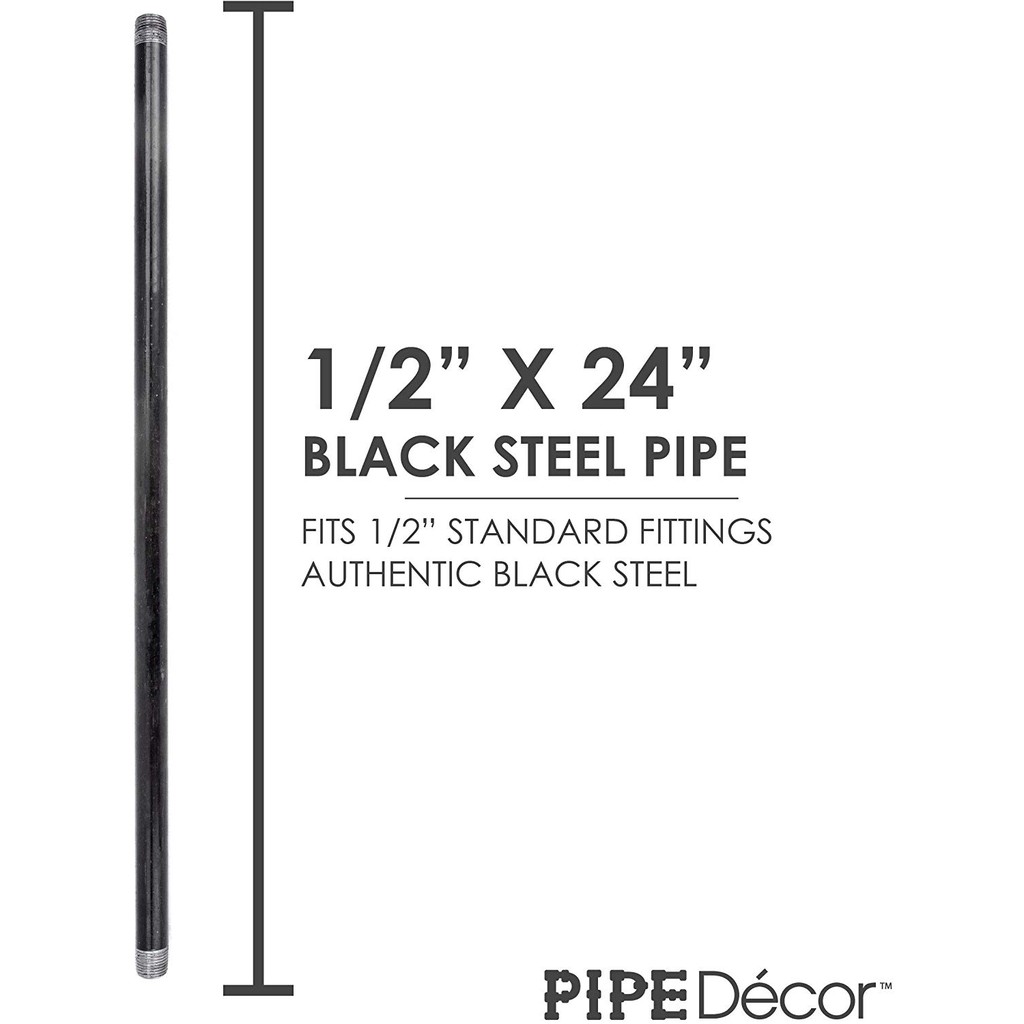 Black Iron Pipe 24 Inches 1/2 Shopee Philippines