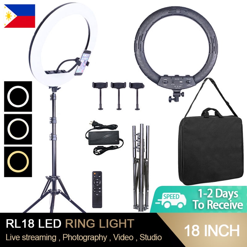 COMPLETE SET(with tripod stand) LED Big Ring Light With Stand And 3 ...