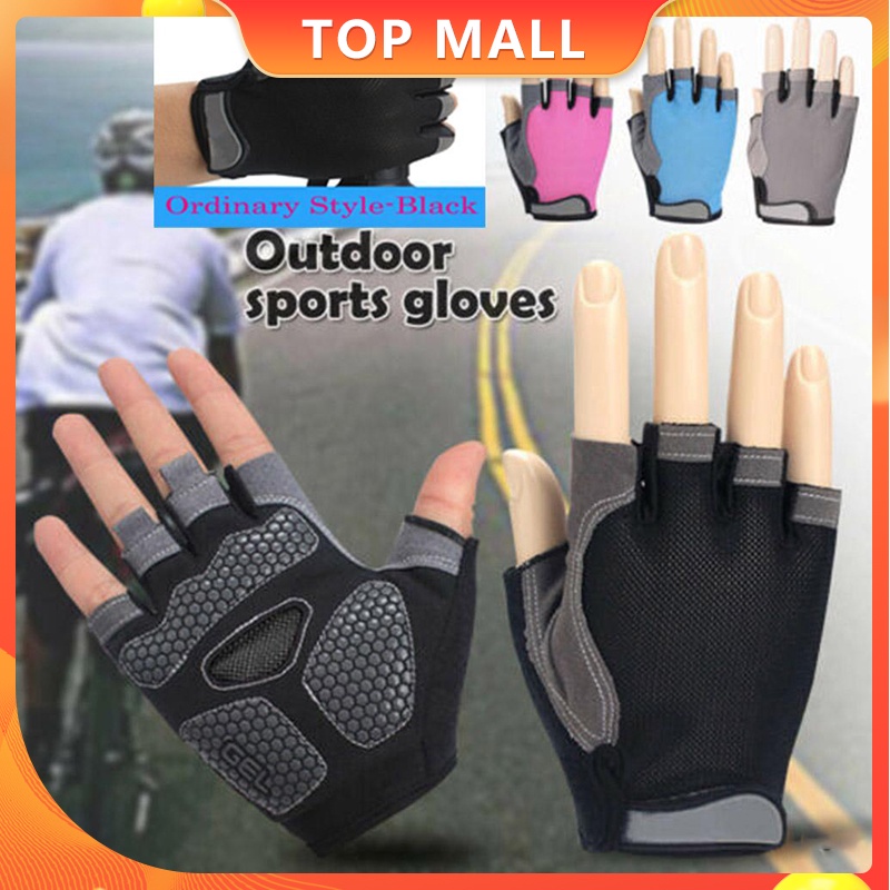 Gloves For Bike Cycling Gloves Half Finger Training Workout Sports