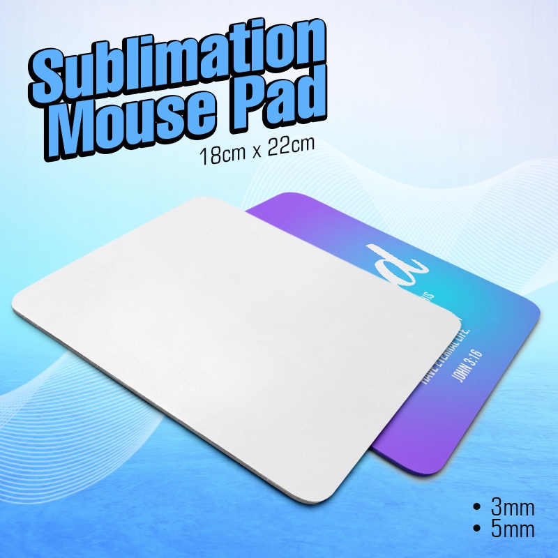 Sublimation Rubber Mouse Pad 3mm 5mm 18cm X 22cm Area Size Shopee