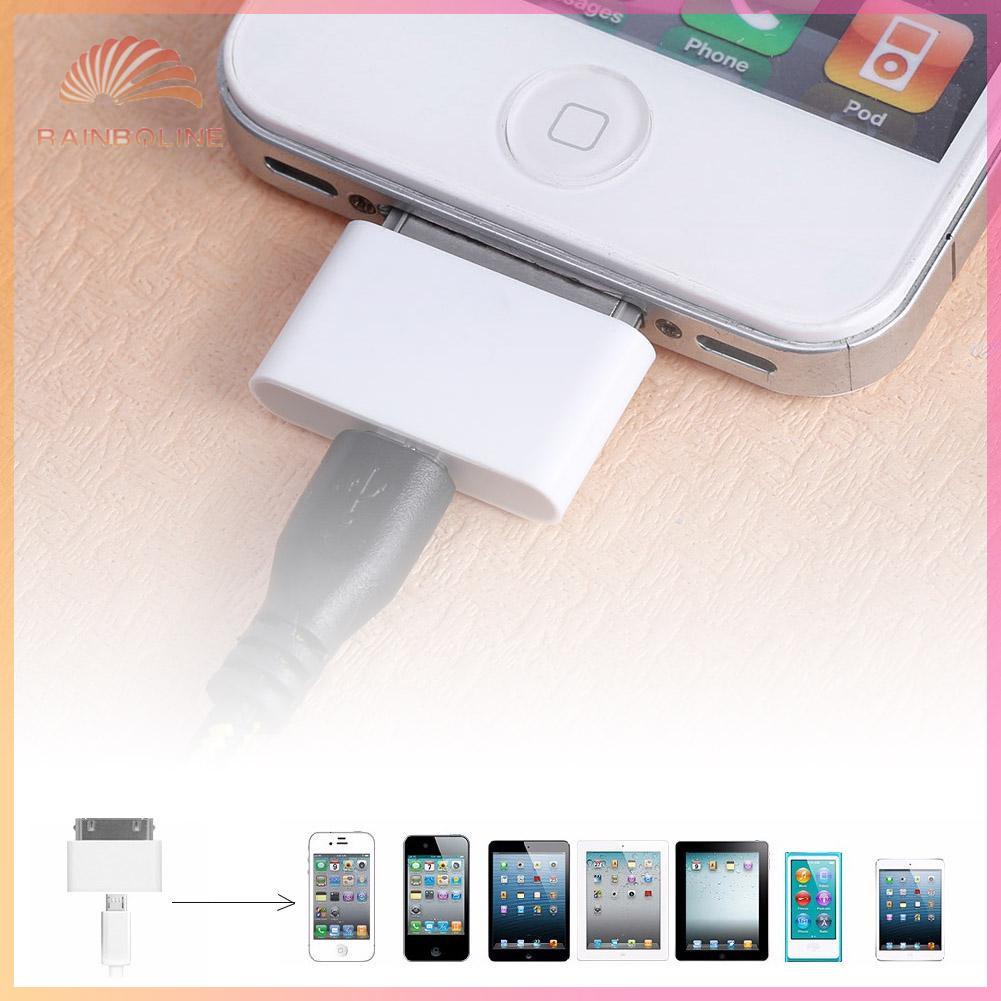 Female Micro Usb To Male For Ap 30 Pin Ip4 4s 3g 3gs Charger Adapter Shopee Philippines