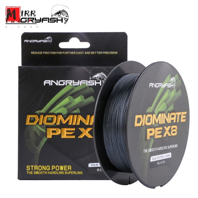 ✨Umiiral na stock✨ANGRYFISH Diominate PE X8 Fishing Line 500M/547YDS 8  Strands Braided Fishing Line Multifilament