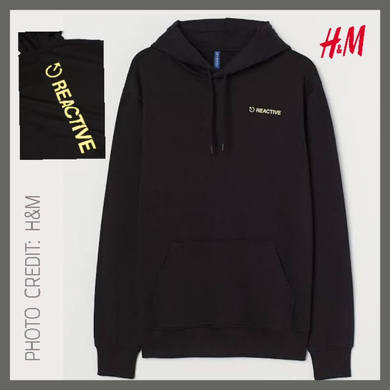 H and m black hoodie hotsell