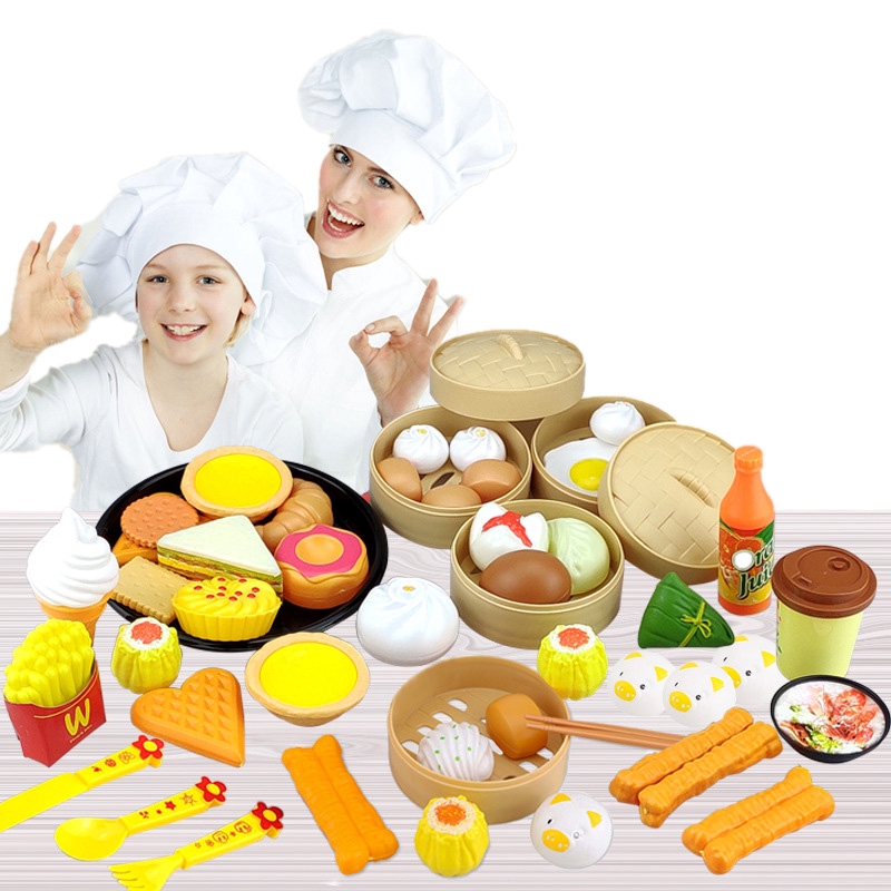 Kids Pretend Play Simulation Food Kitchen Cooking Breakfast Sushi Set ...
