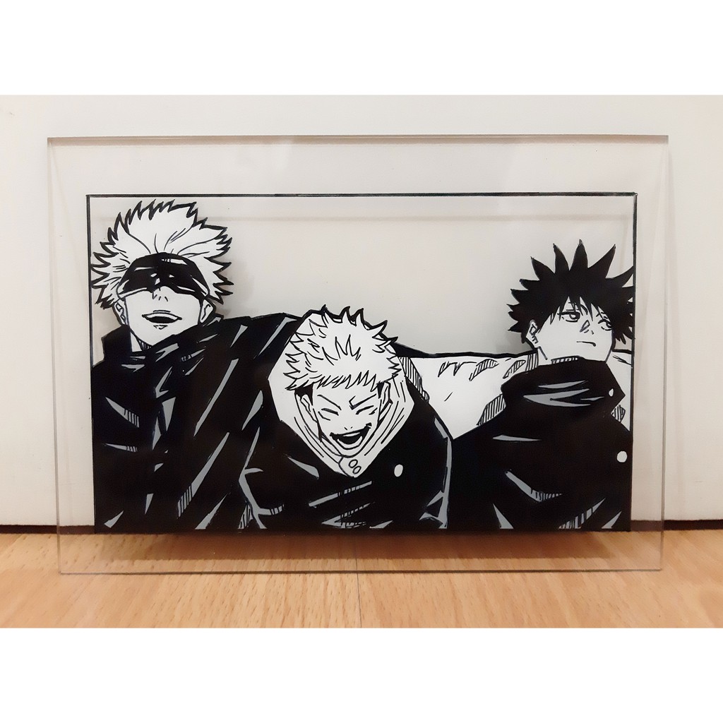 (Chat Dulu) Jujutsu Kaisen Hand Painted Acrylic Glass Gojou Satoru ...