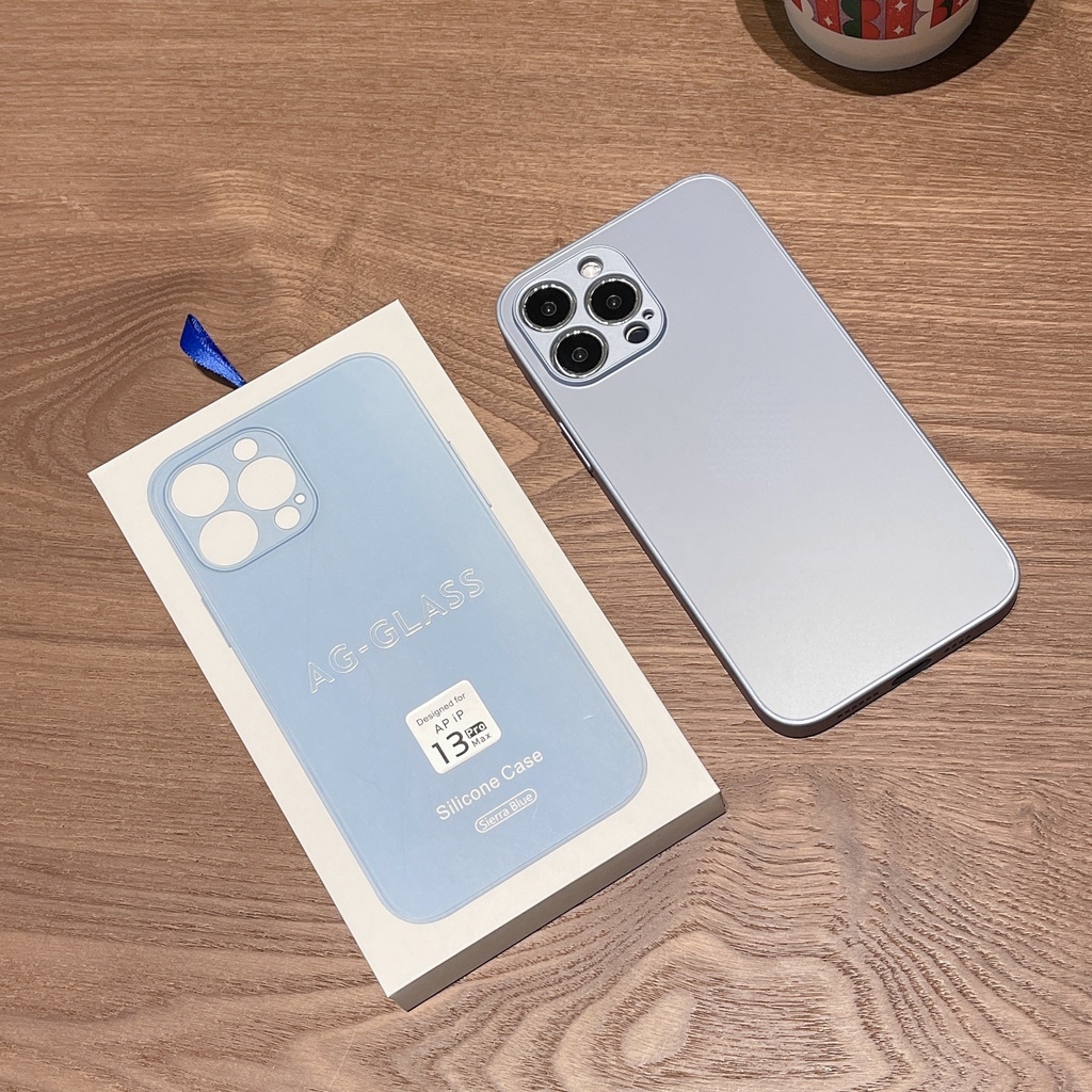 Sierra Blue】 High quality AG silicone iPhone Case for IPhone 13