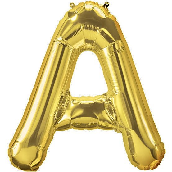 (40" Inch) Metallic Gold Big Size Letter And Number Foil Balloons ...