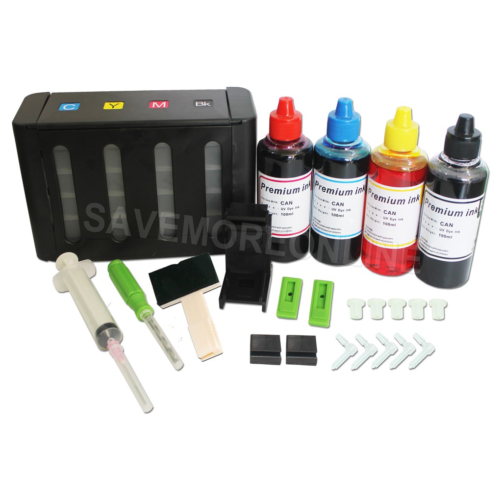 Ciss Kit Diy Continuous Ink Tank W 4 Color Premium Dye Ink Shopee Philippines 1546