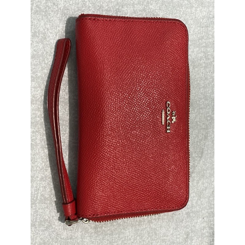 Red cheap coach wallets