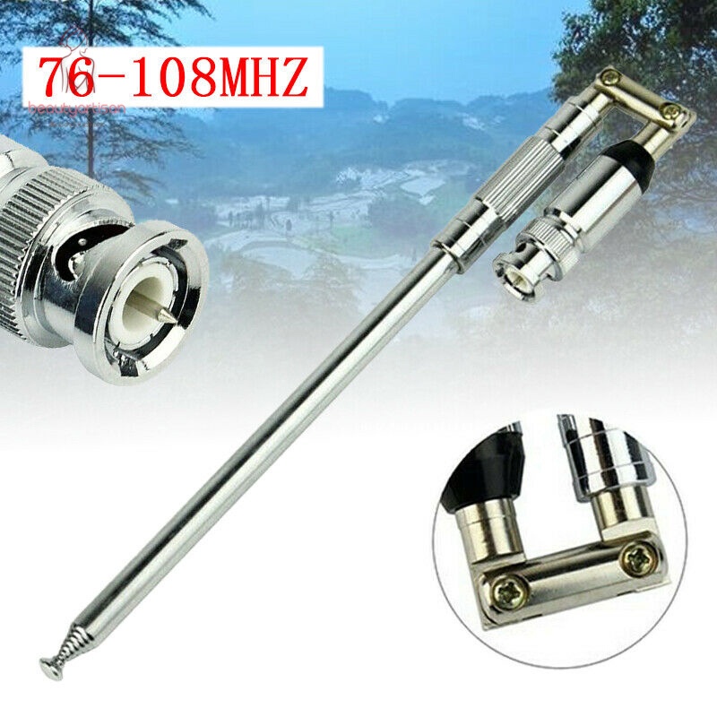 76 108mhz Telescopic Antenna Bnc Connector Durable For Fm Transmitter Radio Shopee Philippines 5552