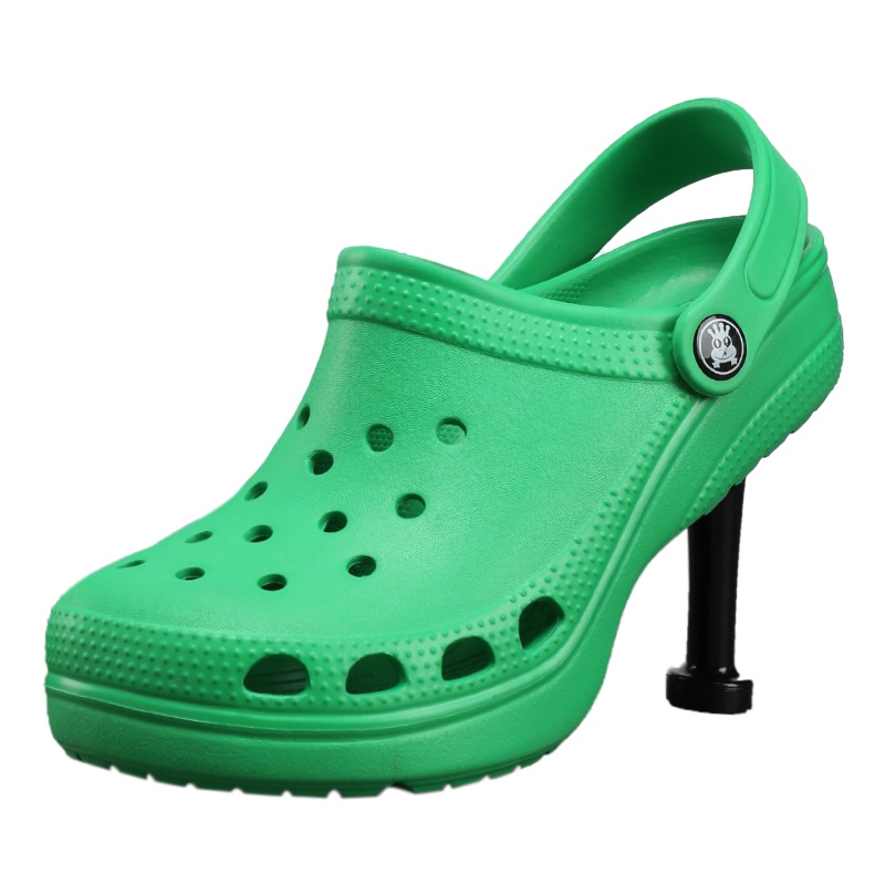 New Croc high heel slip-on high-heeled Clogs women eu36-41 | Shopee ...